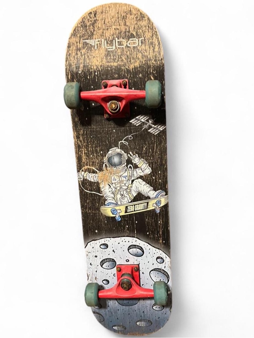 Flybar ' Astronaut Skateboard - Brown with Red Trucks and Green Wheels